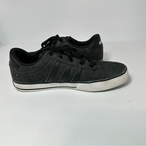 Adidas Mens Daily 2.0 Sneakers Charcoal Grey Denim Lace Up Low Top Shoes Size 7 - Picture 5 of 10